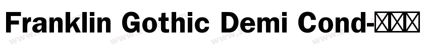 Franklin Gothic Demi Cond字体转换